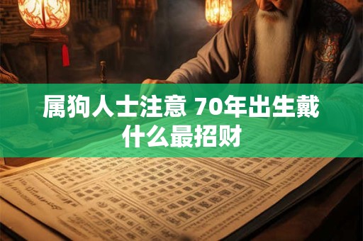 属狗人士注意 70年出生戴什么最招财
