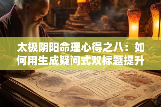 太极阴阳命理心得之八：如何用生成疑问式双标题提升吸引力