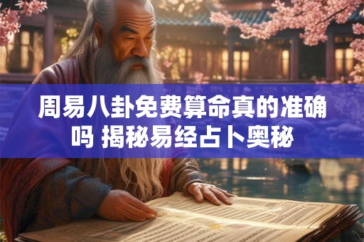 详细阅读:周易八卦免费算命真的准确吗 揭秘易经占卜奥秘 周易八卦免费算命真的准确吗 揭秘易经占卜奥秘