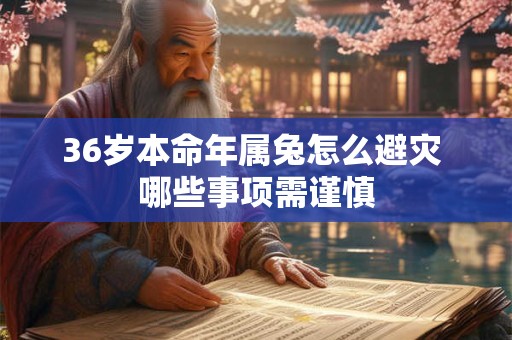 36岁本命年属兔怎么避灾 哪些事项需谨慎