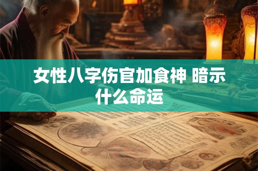 女性八字伤官加食神 暗示什么命运