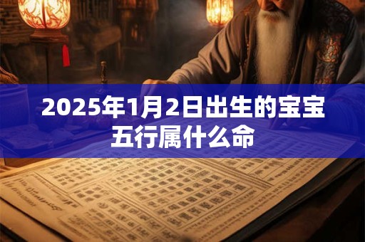 2025年1月2日出生的宝宝五行属什么命