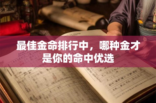 最佳金命排行中，哪种金才是你的命中优选