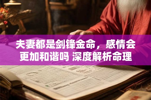 夫妻都是剑锋金命，感情会更加和谐吗 深度解析命理影响