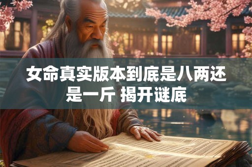 女命真实版本到底是八两还是一斤 揭开谜底