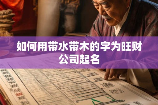 如何用带水带木的字为旺财公司起名