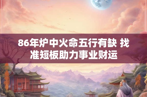 86年炉中火命五行有缺 找准短板助力事业财运