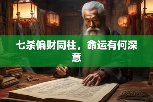 七杀偏财同柱，命运有何深意