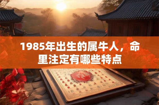 1985年出生的属牛人，命里注定有哪些特点