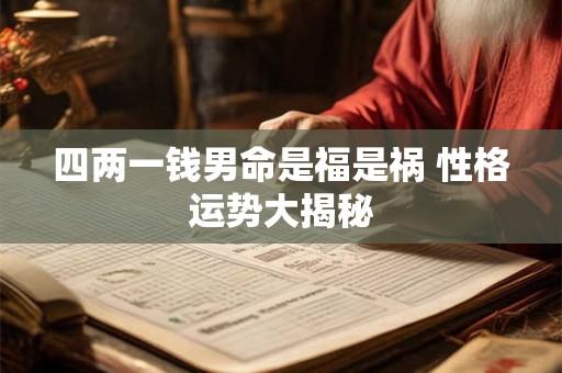 四两一钱男命是福是祸 性格运势大揭秘