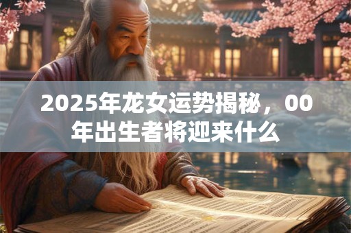 2025年龙女运势揭秘，00年出生者将迎来什么