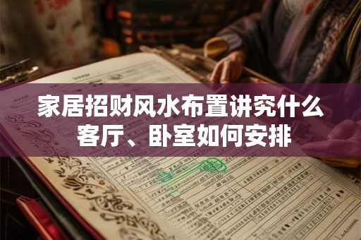 家居招财风水布置讲究什么 客厅、卧室如何安排