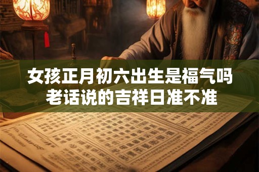 女孩正月初六出生是福气吗 老话说的吉祥日准不准