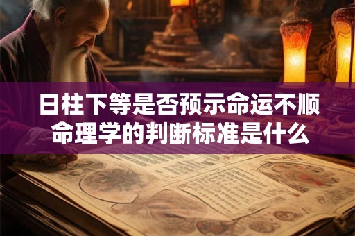 日柱下等是否预示命运不顺 命理学的判断标准是什么