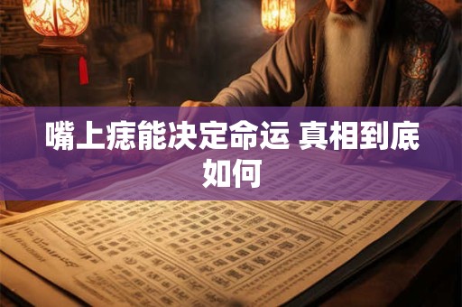 嘴上痣能决定命运 真相到底如何