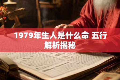 1979年生人是什么命 五行解析揭秘
