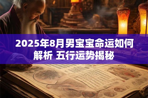2025年8月男宝宝命运如何解析 五行运势揭秘