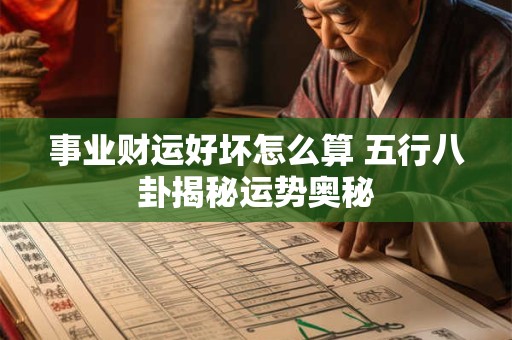 事业财运好坏怎么算 五行八卦揭秘运势奥秘