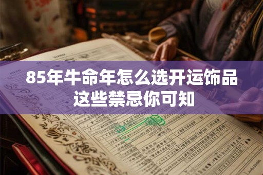 85年牛命年怎么选开运饰品 这些禁忌你可知