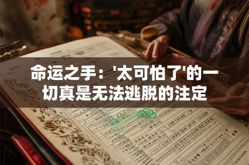 命运之手：'太可怕了'的一切真是无法逃脱的注定