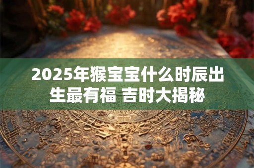 2025年猴宝宝什么时辰出生最有福 吉时大揭秘