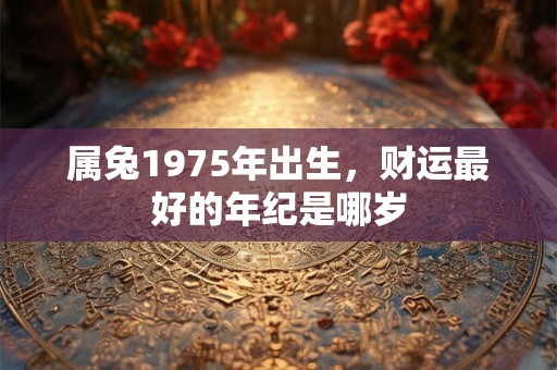 属兔1975年出生，财运最好的年纪是哪岁