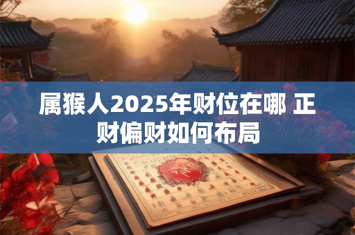 属猴人2025年财位在哪 正财偏财如何布局