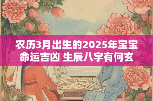 农历3月出生的2025年宝宝命运吉凶 生辰八字有何玄机