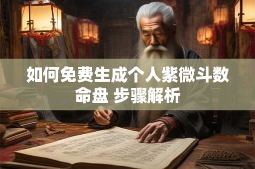 如何免费生成个人紫微斗数命盘 步骤解析