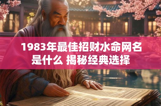 1983年最佳招财水命网名是什么 揭秘经典选择