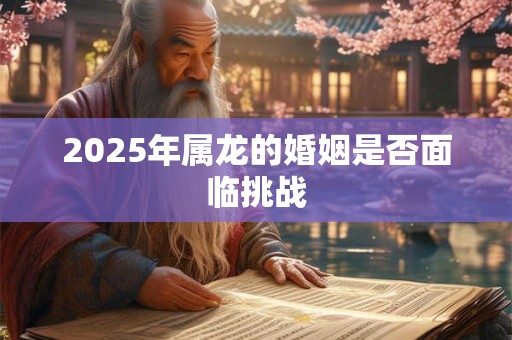 2025年属龙的婚姻是否面临挑战