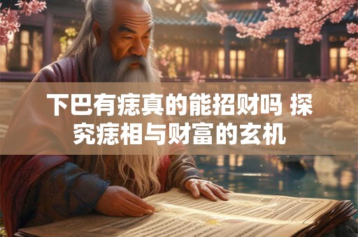 下巴有痣真的能招财吗 探究痣相与财富的玄机