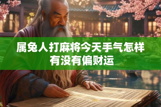 属兔人打麻将今天手气怎样 有没有偏财运