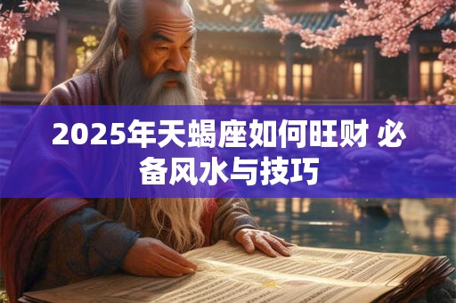 2025年天蝎座如何旺财 必备风水与技巧