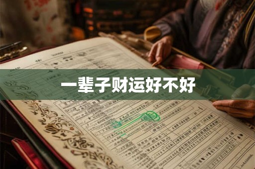 一辈子财运好不好