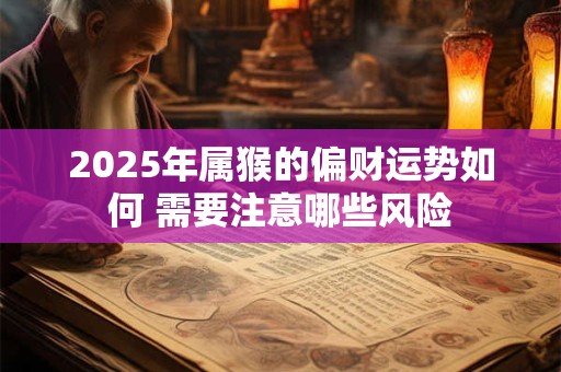 2025年属猴的偏财运势如何 需要注意哪些风险