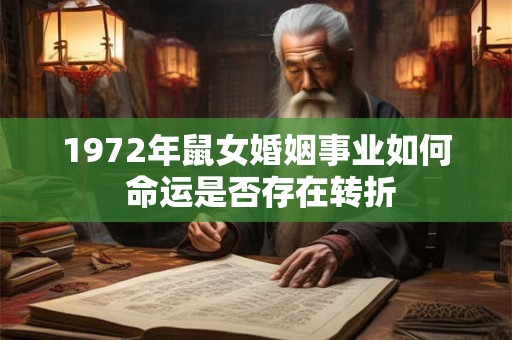 1972年鼠女婚姻事业如何 命运是否存在转折