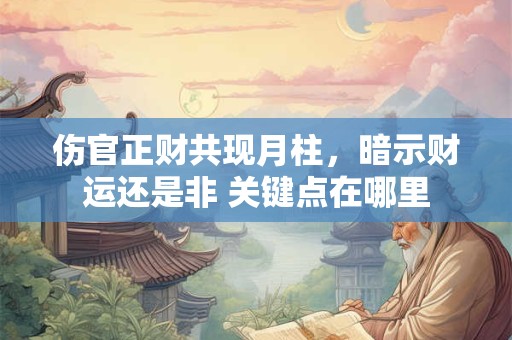 伤官正财共现月柱，暗示财运还是非 关键点在哪里