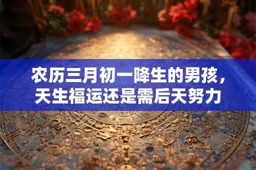 农历三月初一降生的男孩，天生福运还是需后天努力