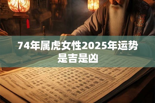 详细阅读:74年属虎女性2025年运势是吉是凶 74年属虎女性2025年运势是吉是凶