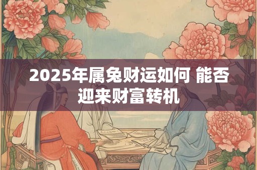 2025年属兔财运如何 能否迎来财富转机