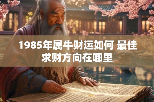 1985年属牛财运如何 最佳求财方向在哪里