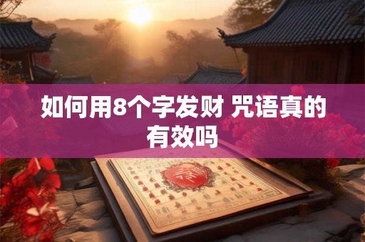 如何用8个字发财 咒语真的有效吗