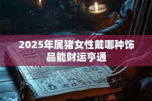 2025年属猪女性戴哪种饰品能财运亨通