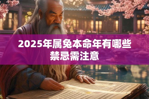 2025年属兔本命年有哪些禁忌需注意