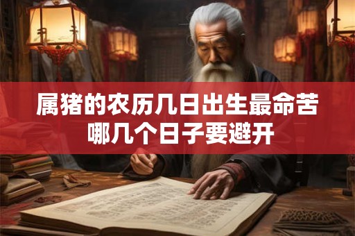 属猪的农历几日出生最命苦 哪几个日子要避开