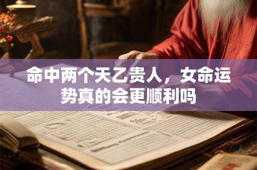 命中两个天乙贵人，女命运势真的会更顺利吗