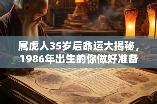 属虎人35岁后命运大揭秘，1986年出生的你做好准备了吗