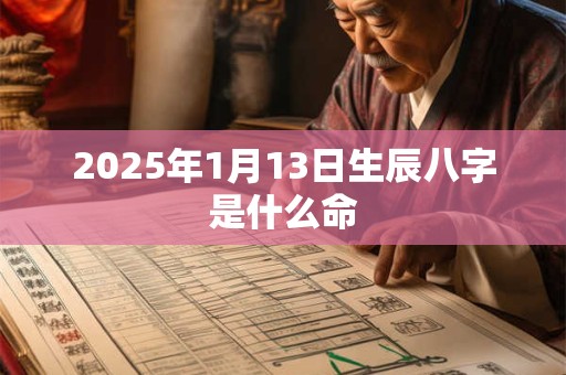 2025年1月13日生辰八字是什么命