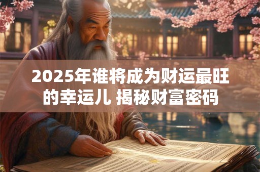 2025年谁将成为财运最旺的幸运儿 揭秘财富密码
